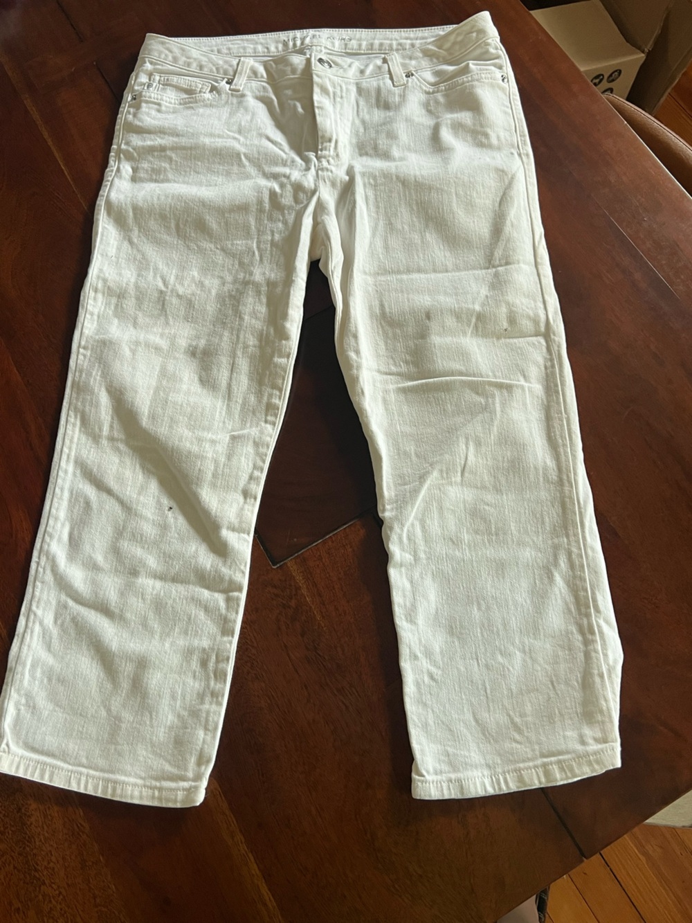 Women’s White Michael Kors Capris | Cotton Blend | Mid-Rise | Size 8